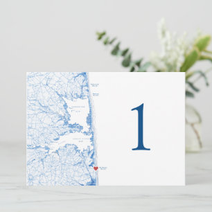 Bethany Beach DE Carte Bleu Mariage Numéros de tab