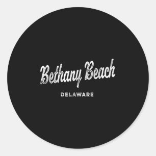 Bethany Beach Delaware De Vintage Athletic Sports Classic Round Sticker