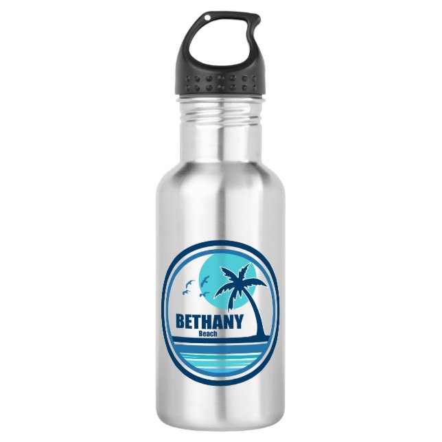 Bethany Beach Delaware Palm Tree Birds 532 Ml Water Bottle (Front)
