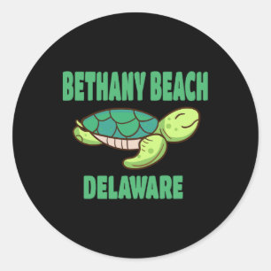 Bethany Beach Delaware Sea Turtle Themed Classic Round Sticker