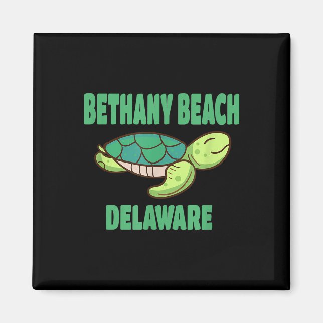 Bethany Beach Delaware Sea Turtle Themed  Magnet (Front)