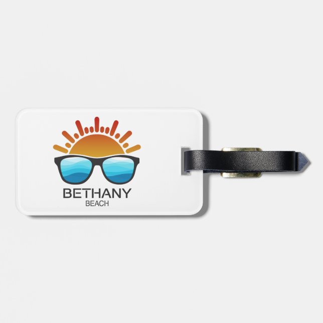 Bethany Beach Delaware Sunglasses Luggage Tag (Back Horizontal)