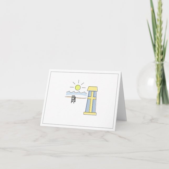 Bethany Beach Lifeguard Shack Greeting Card (Front)