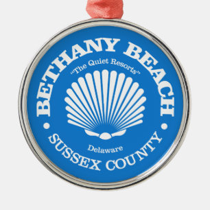 Bethany Beach (seashell) Metal Ornament