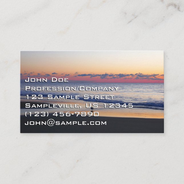 Bethany Beach Sunrise I Business Card (Front)
