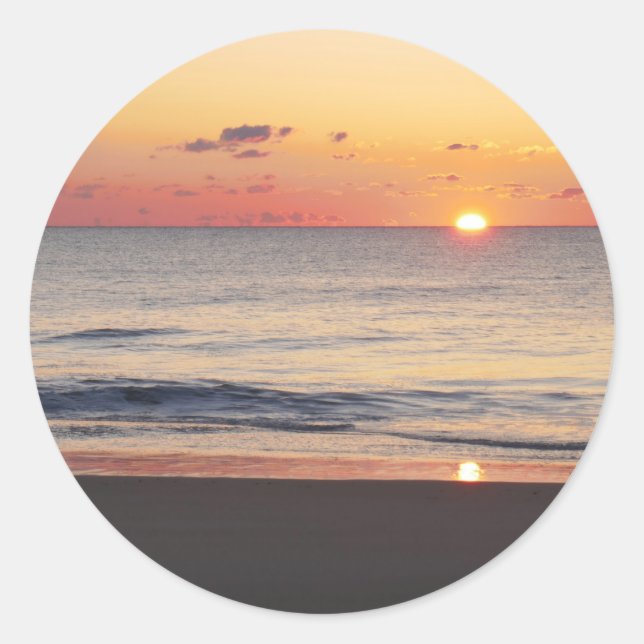 Bethany Beach Sunrise II Classic Round Sticker (Front)