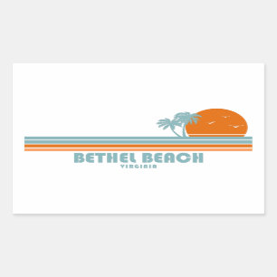 Bethel Beach Virginia Sun Palm Trees Sticker
