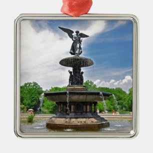 Bethesda "Angel of the Waters" Central Park, NYC Metal Ornament