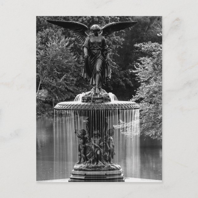 Bethesda Fountain in Central Park Photo Postcard (Front)
