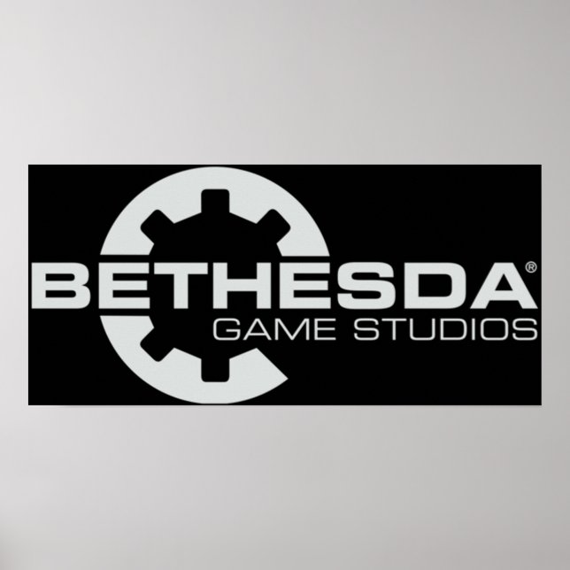 Bethesda Game Studios Logo Grey Poster (Front)