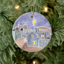 Bethlehem Ceramic Jesse Tree Ornament
