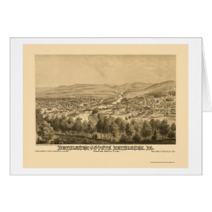 Bethlehem et sud Bethlehem, carte panoramique 1877