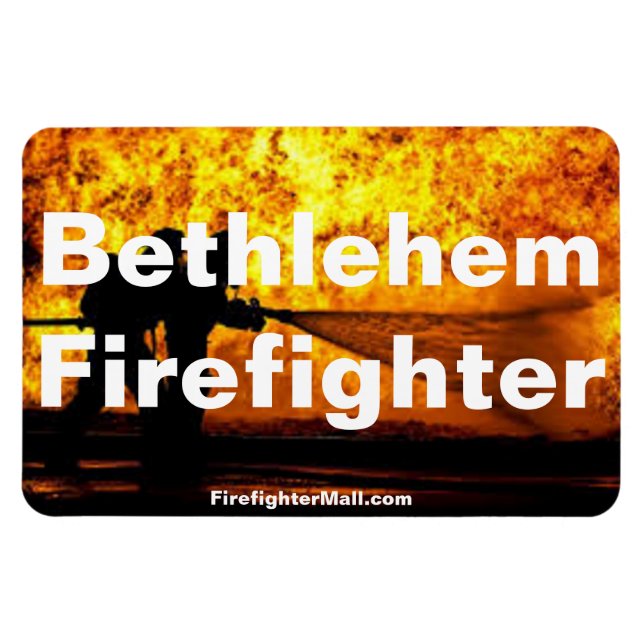 Bethlehem Firefighter Flames flexible magnet (Horizontal)