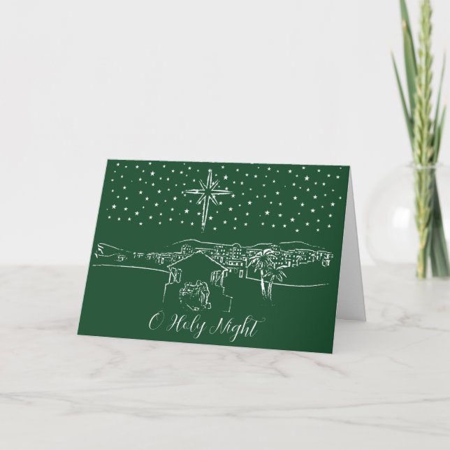 Bethlehem nativity custom holiday card (Front)