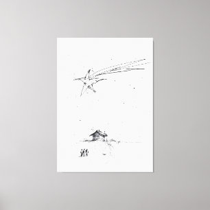 Bethlehem Star and Three Kings - Nativity Scene Canvas Print