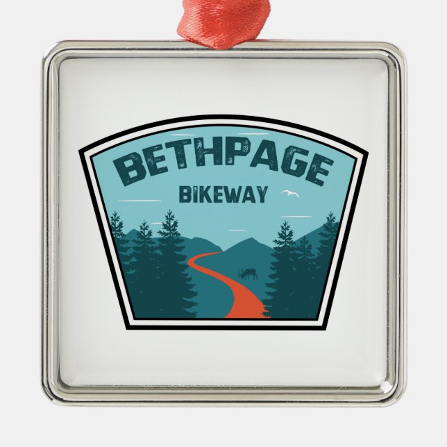 Bethpage Bikeway Metal Ornament (Front)