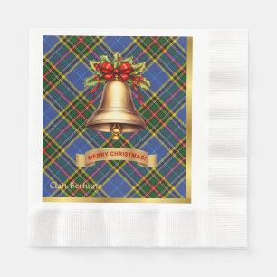Bethune Personalized Tartan Christmas Napkin