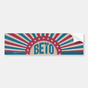Beto 2022 Retro American Flag Governor Election Bumper Sticker