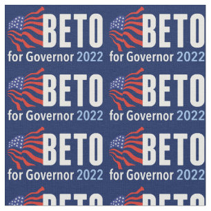 Beto for Governor 2022 Texas Election Blue Flag Fabric