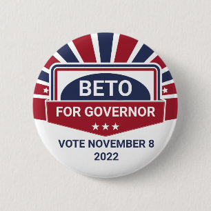 Beto for Governor Vote November 8, 2022 Election 2 Inch Round Button