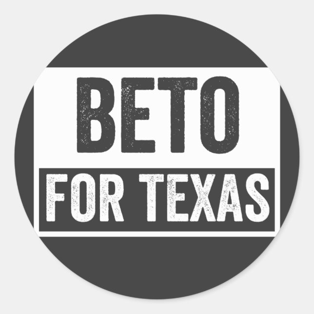 beto FOR TEXAS Classic Round Sticker (Front)