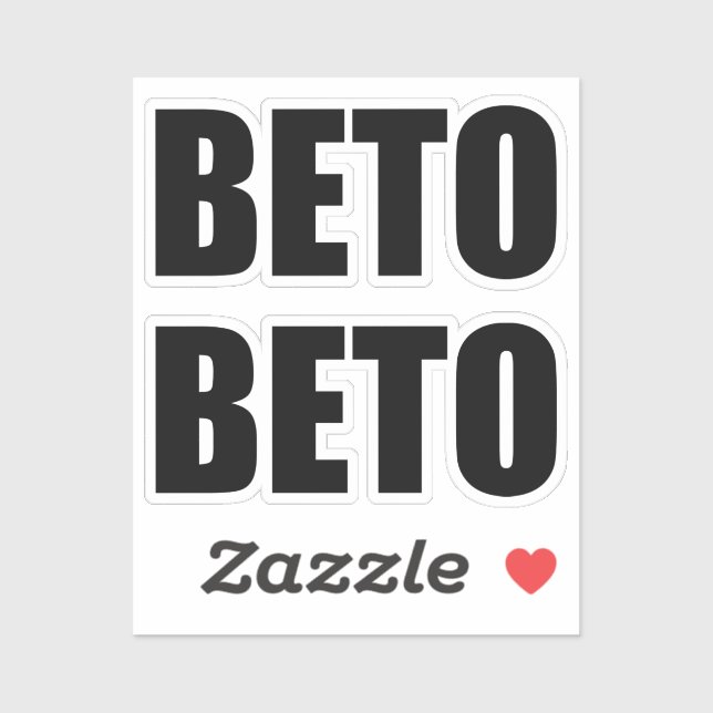 Beto O’Rourke black modern typography two (Sheet)