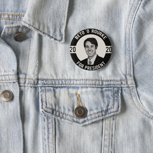 Beto O' Rourke For President 2020 2 Inch Round Button (In Situ)
