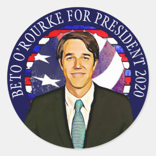 Beto O'Rourke for President 2020 Support Stickers