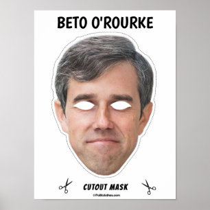 BETO O'ROURKE Halloween Mask Poster