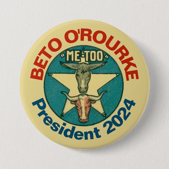 Beto O'Rourke President 2024 Button (Front)