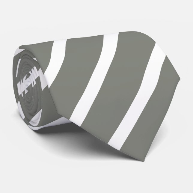 Betongrau gestreift Krawatte Tie (Rolled)