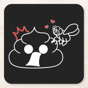 Betrayal - Brootsch the PooPoo Square Paper Coaster