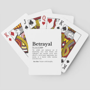 Betrayal Definition Funny Version Playing Cards