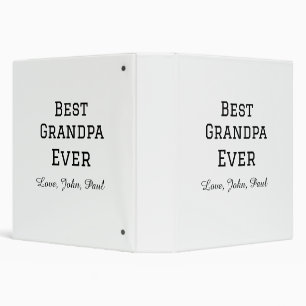 Bets Grandpa ever grandfather gifts simple name Binder