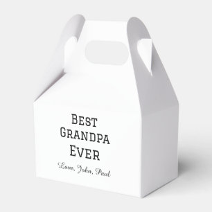 Bets Grandpa ever grandfather gifts simple name Favor Box