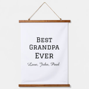 Bets Grandpa ever grandfather gifts simple name Hanging Tapestry