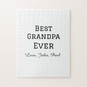 Bets Grandpa ever grandfather gifts simple name Jigsaw Puzzle