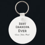 Bets Grandpa ever grandfather gifts simple name Keychain<br><div class="desc">design</div>