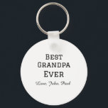 Bets Grandpa ever grandfather gifts simple name Keychain<br><div class="desc">design</div>