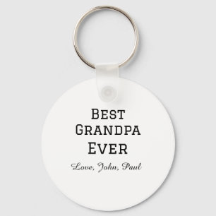 Bets Grandpa ever grandfather gifts simple name Keychain
