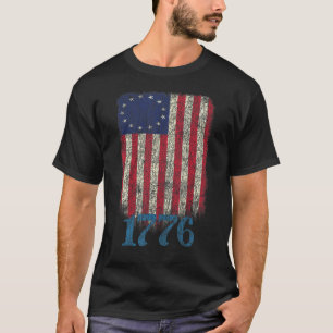 Betsy Ross  1776 American Patriot Flag Design T-Shirt