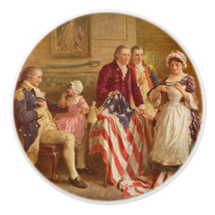 Betsy Ross, 1777 (American History) (USA Patriot) Ceramic Knob