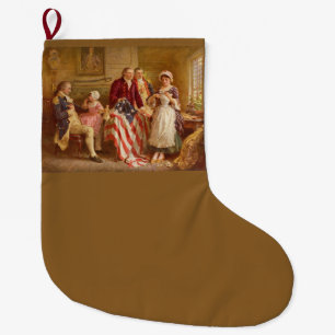 Betsy Ross, 1777 (American History) (USA Patriot) Large Christmas Stocking