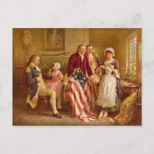 Betsy Ross 1777 by Jean Leon Gerome Ferris Postcard