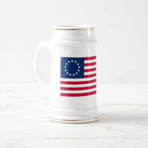 Betsy Ross American Circle Flag Flag 13 Stars Beer Stein