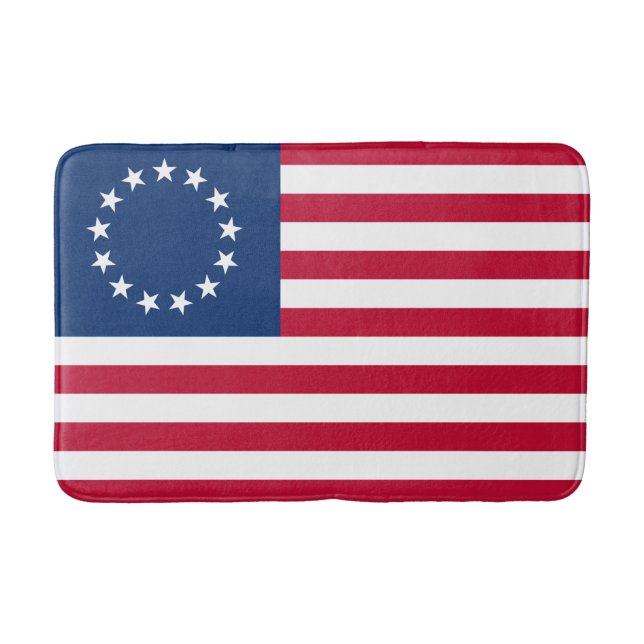 Betsy Ross American Flag Bath Mat (Front)