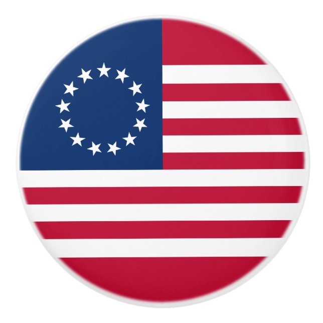 Betsy Ross American Flag Ceramic Knob (Front)