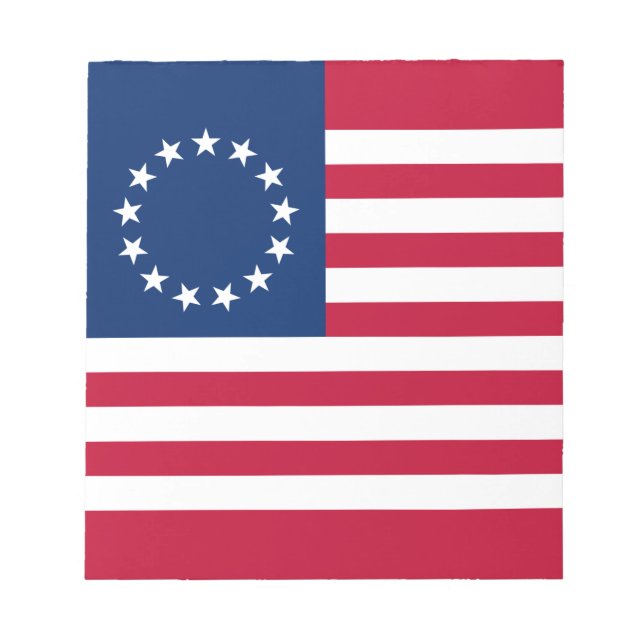 Betsy Ross American Flag Notepad (Front)