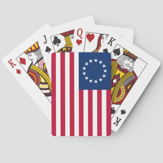 Betsy Ross American Flag Playing Cards (Back)