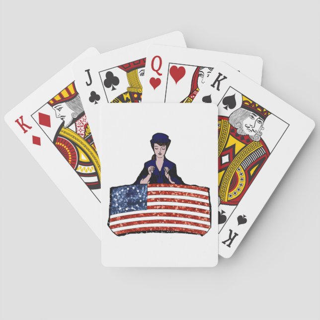 betsy ross american flag playing cards (Back)